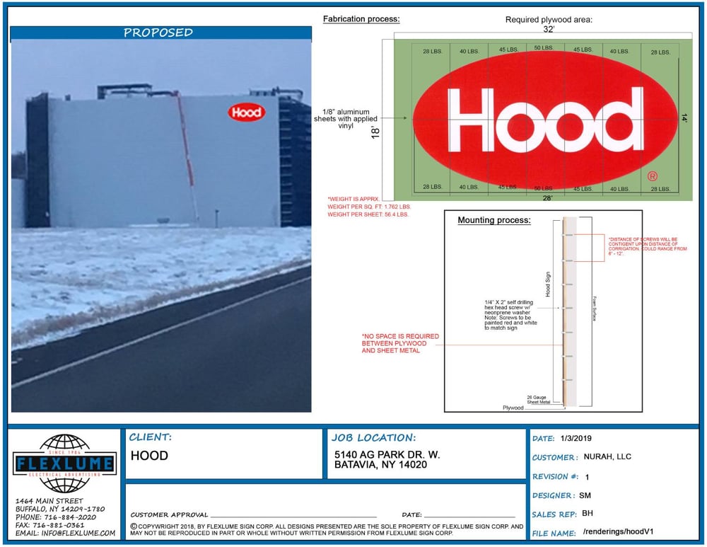 HP Hood Custom Signage Solution Flexlume